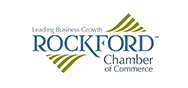Logo for Rockford Chamber of Commerce, featuring the name