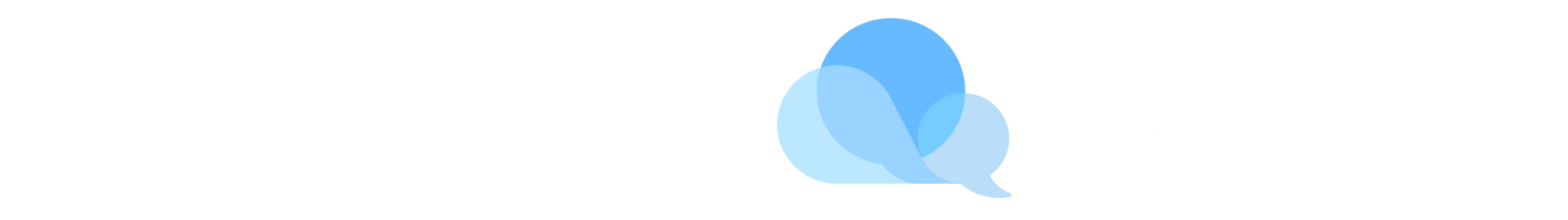 Blue cloud logo with a smaller dark blue shape beneath it on a white background