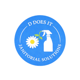 Blue circle logo with text 