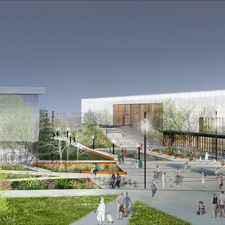 PÔLE MUNICIPAL VAUDREUIL-DORION : rendu@NIPPAYSAGE