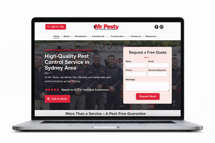 Website design for pest control companies
