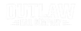 Logo of "OUTLAW" over "RAIL COMPANY" in white block letters.