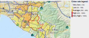 Crime rate in Irvine