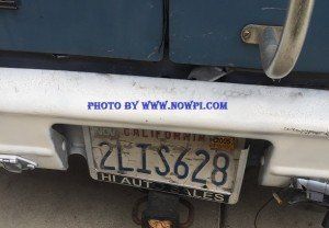 A california license plate on the back of a car