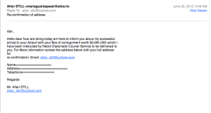 Example Fraudulent Email