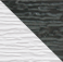Division en diagonale, avec le blanc à gauche et le noir à droite.