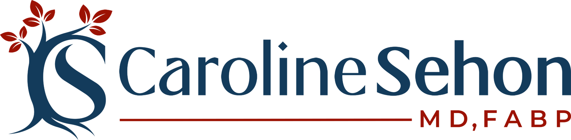 A logo for caroline sehon md fabp