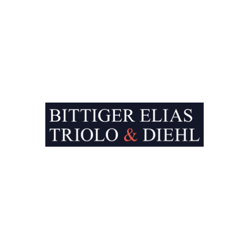 Bittiger Elias Triolo & Diehl logo in white serif text on a dark blue background