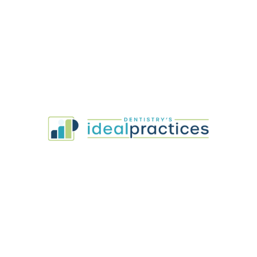 Ideal Practices Dentistry logo in blue and green on a white background