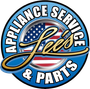 Logo for Lee's Appliance Service & Parts, a blue circle with the name in white, and the American flag inside.
