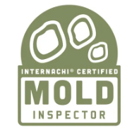 InternACHI Certified Mold Inspector logo in green and white with stylized mold spots