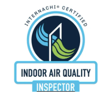 INRACHI certified Indoor Air Quality Inspector logo with blue, green, and white circular emblem