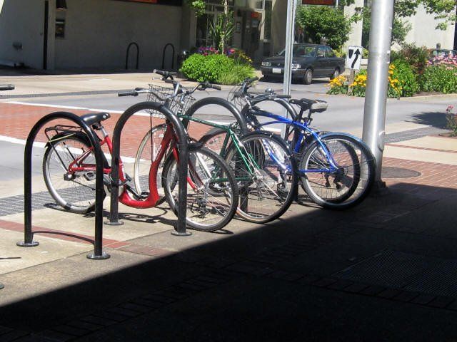 Bike rack with black paint — Junction City, OR — Radius Pipe Bending & Fabricating
