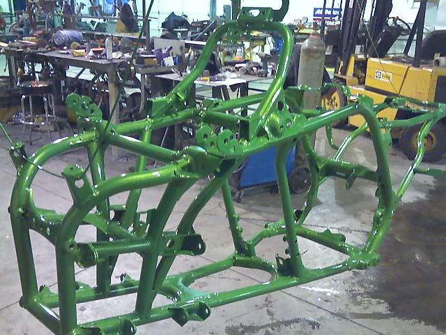 Green powder coating — Junction City, OR — Radius Pipe Bending & Fabricating