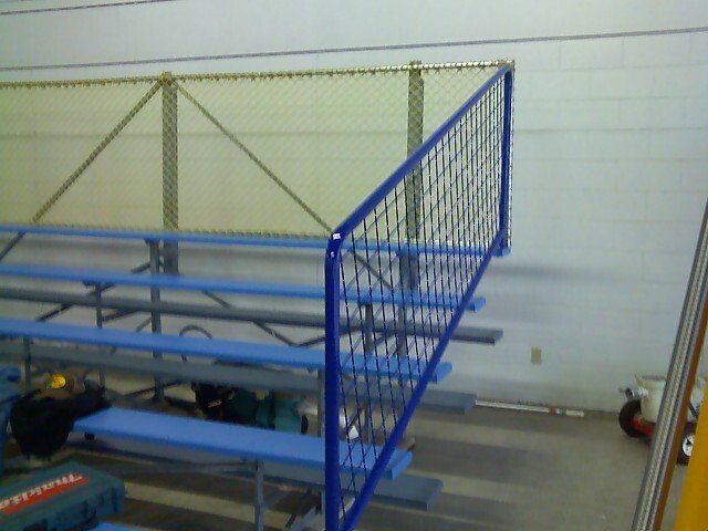 Blue railing — Junction City, OR — Radius Pipe Bending & Fabricating