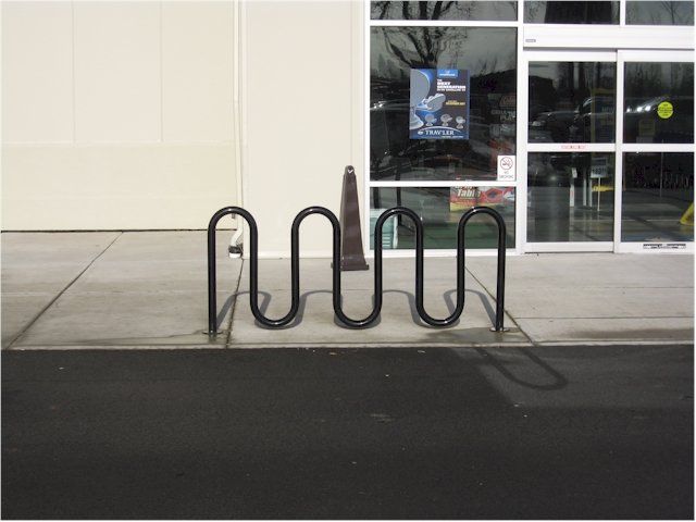 Bike racks outside the store — Junction City, OR — Radius Pipe Bending & Fabricating