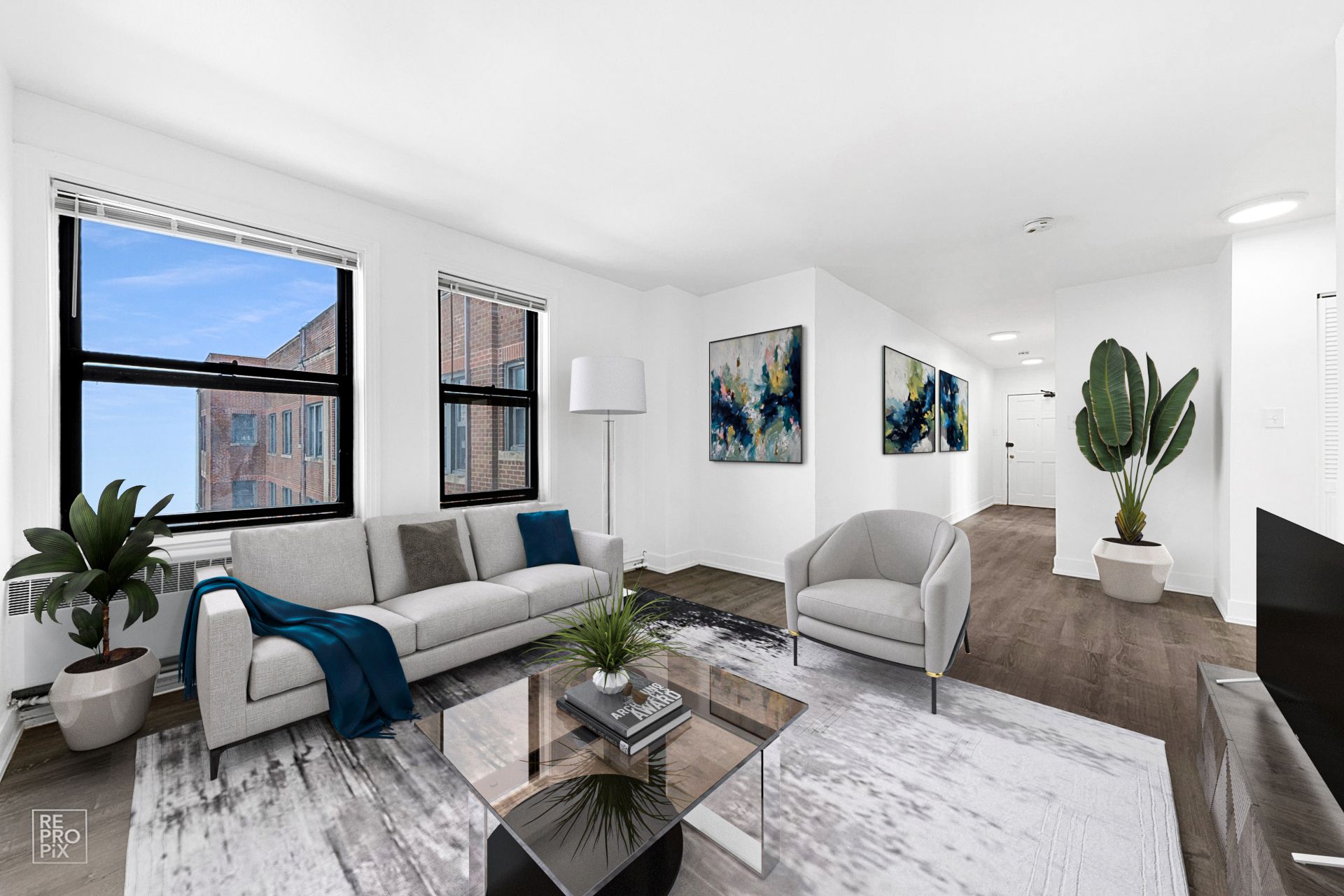 renovated living room