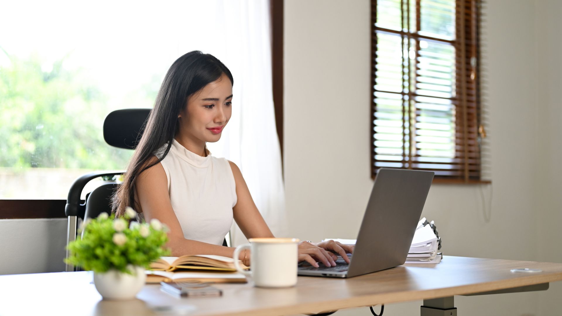 woman at computer