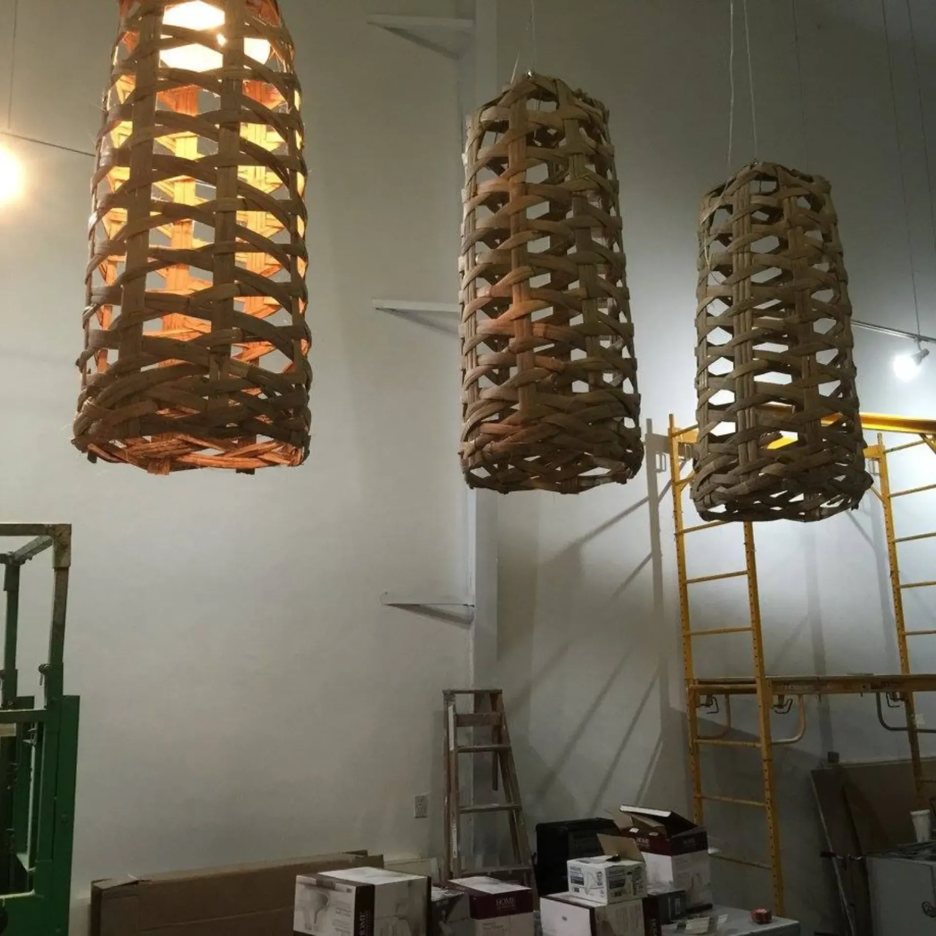 Service of Knights LLC - Three baskets hanging from the ceiling in a room