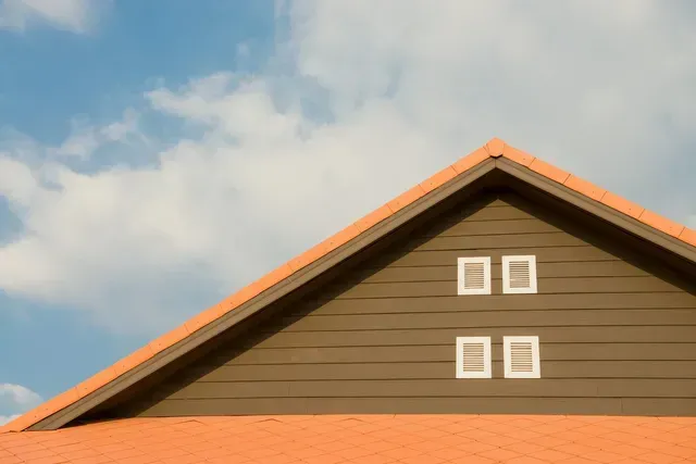 A gutter guard installed on a residential roof.