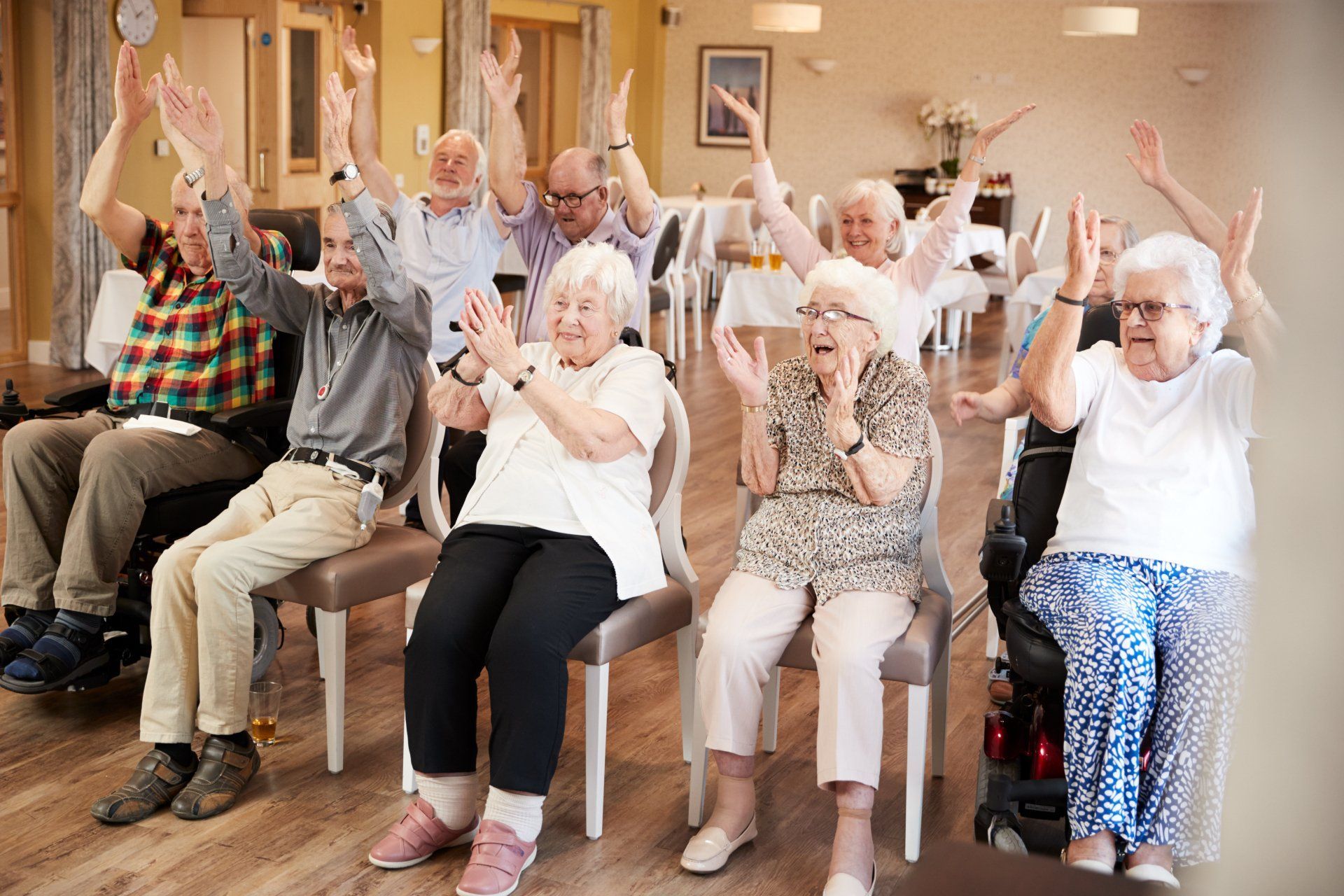 group of happy seniors