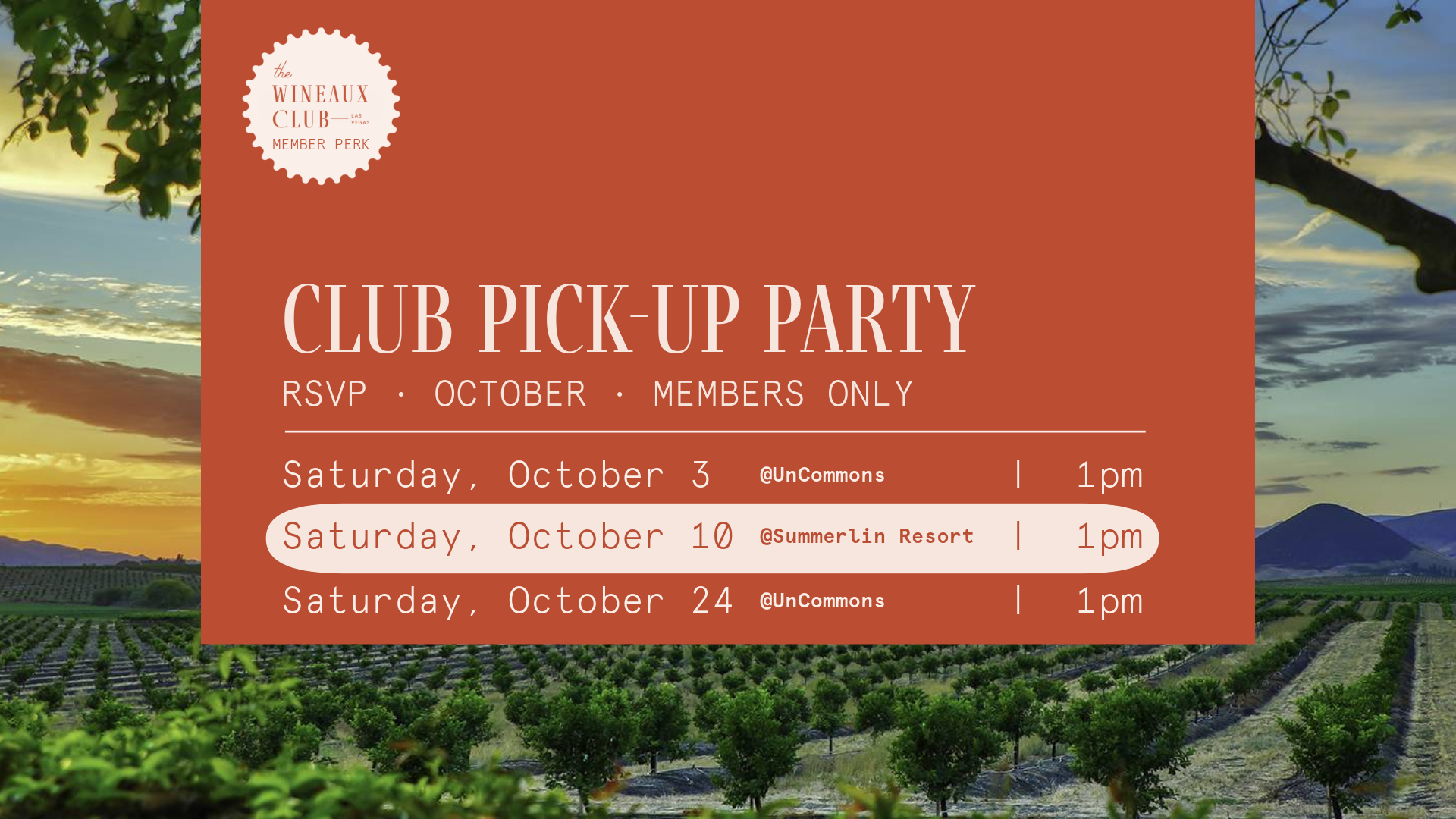 An event flyer for