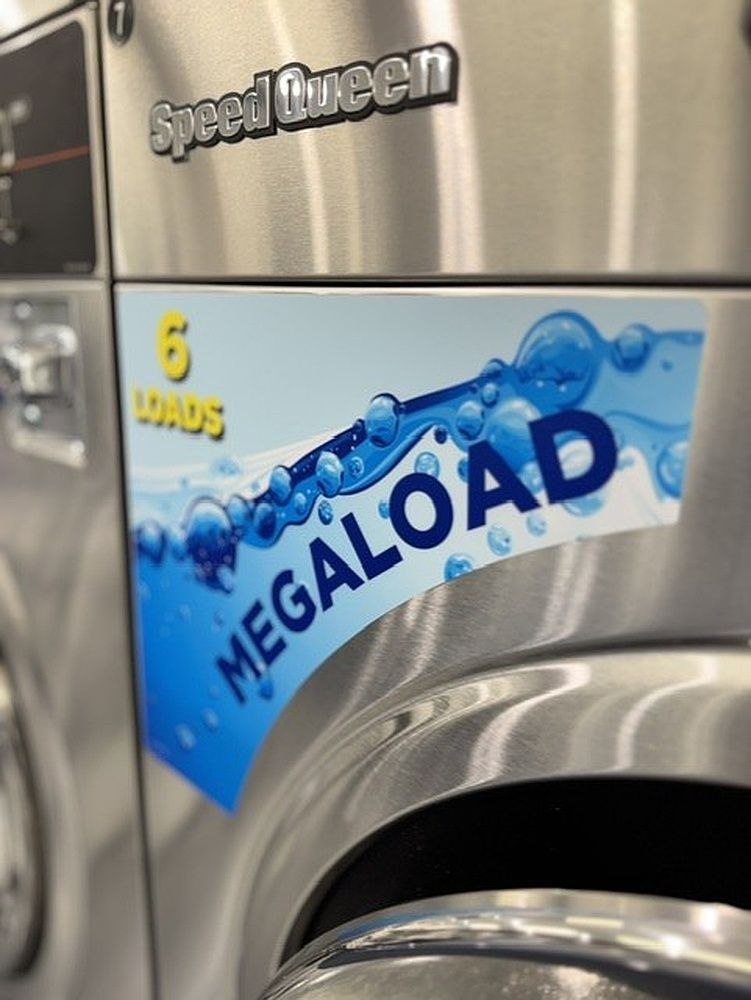 Megaload washers at Mrs. JB's Laundromat