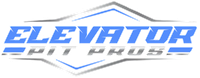 Elevator Pros logo in blue and gray with a stylized hexagonal outline