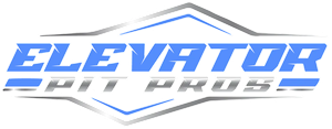 Elevator Pros logo in blue and gray with a stylized hexagonal outline