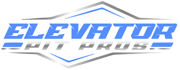Elevator Pros logo in blue and gray with a stylized hexagonal outline