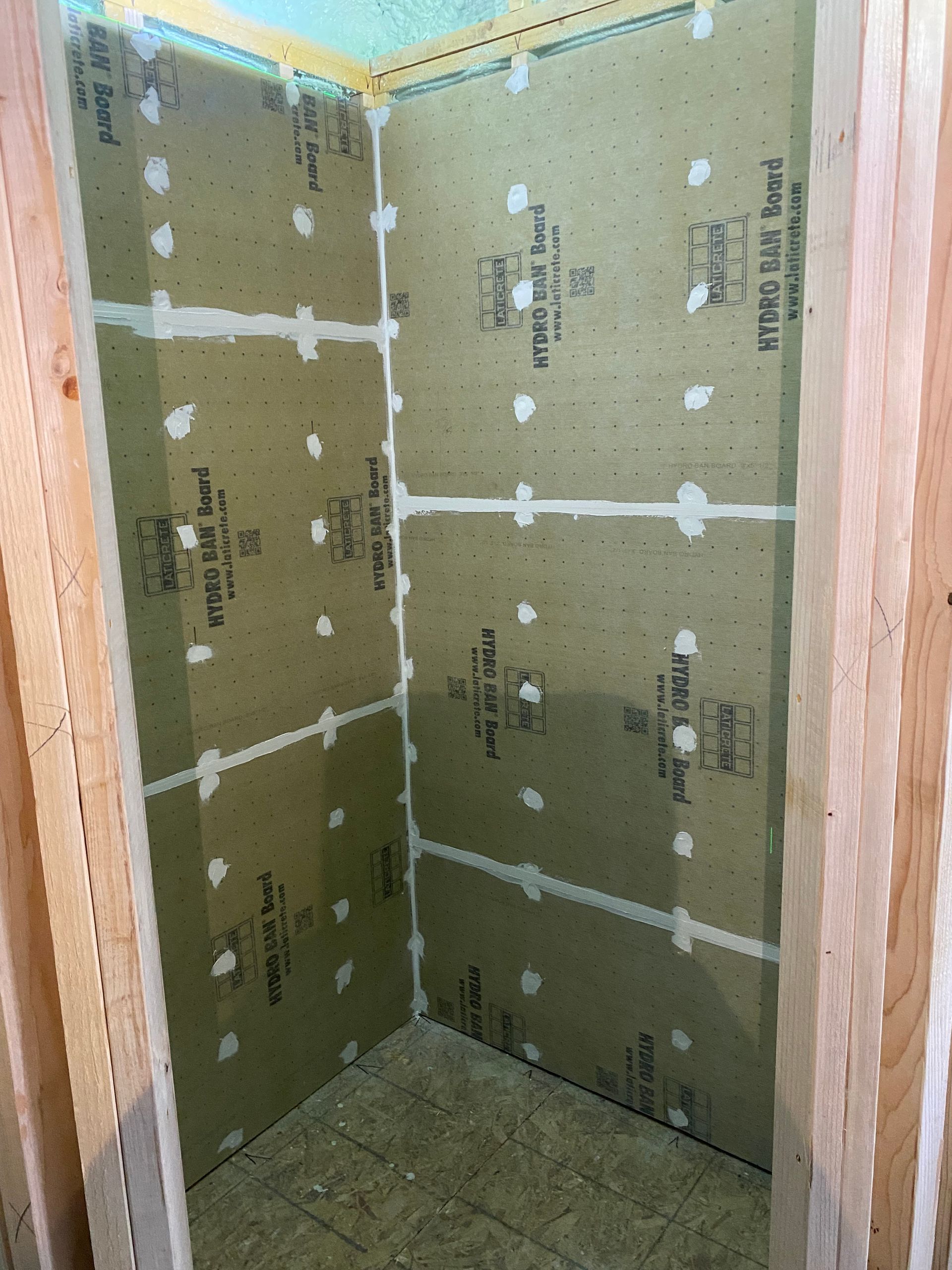 A room with a lot of insulation on the walls