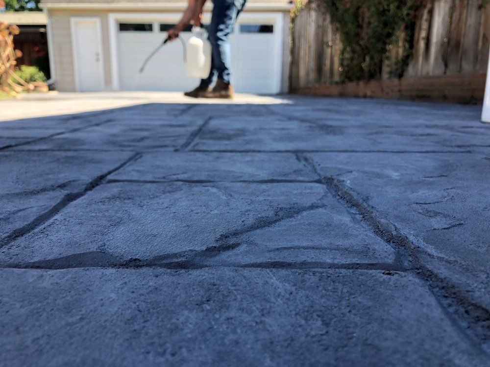 Driveway to a house garage