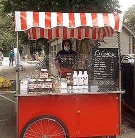 GUARDA I CARRELLI A SPINTA CARRELLI A SPINTA PUSH CART PER STREET FOOD CREPES HOT DOG