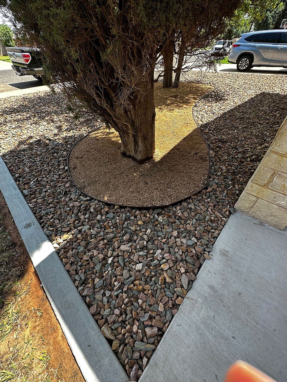 Xeriscaped Front Yard with Dry Creek Bed