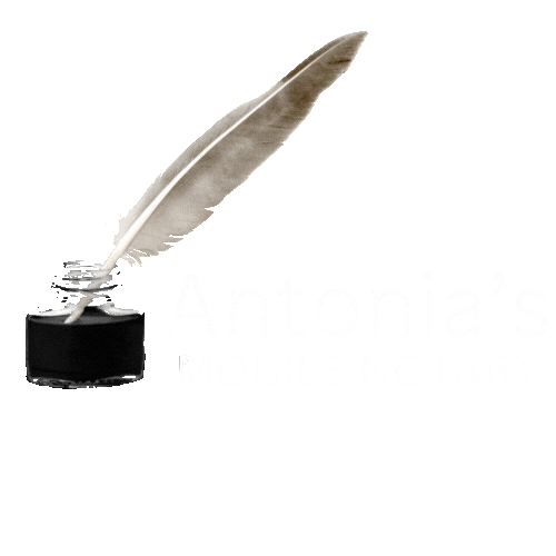 Inkwell with quill pen, white feather, black ink, against white background.