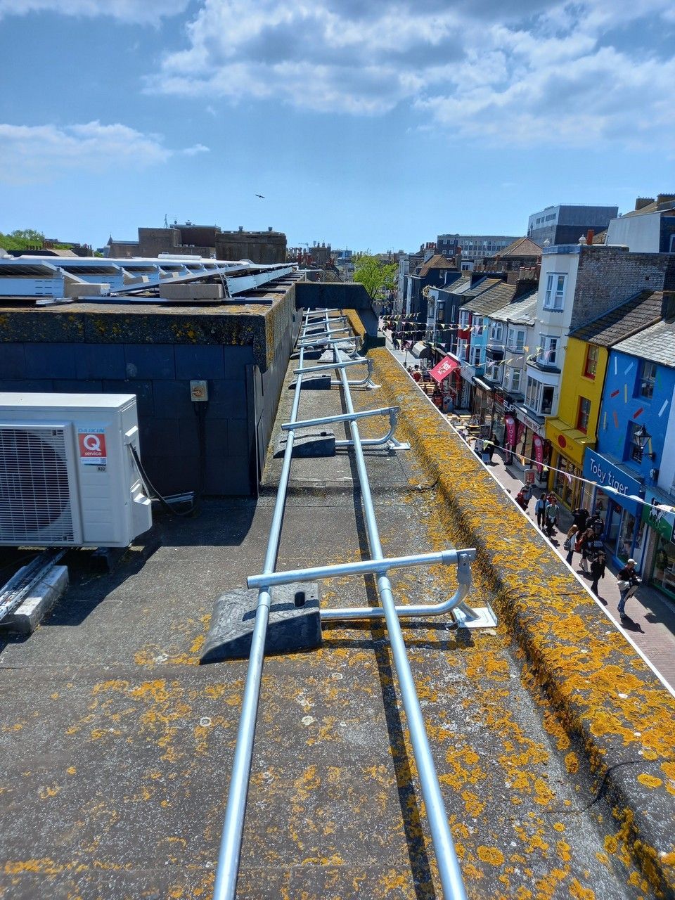 Fall Protection for rooftop of comedy club