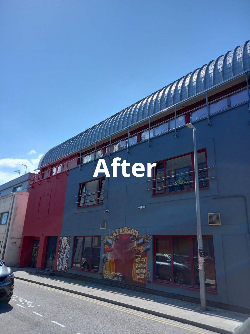 Fall Protection for rooftop of comedy club after