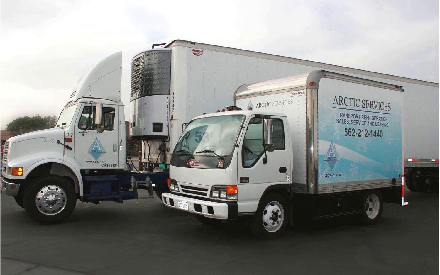 Refrigeration Unit And Delivery Van — Mobile Refrigerated Trailer Repairs — Arctic Services 562-212-1440 Refrigeration Unit And Delivery Van — Mobile Refrigerated Trailer Repairs — Arctic Services 562-212-1440