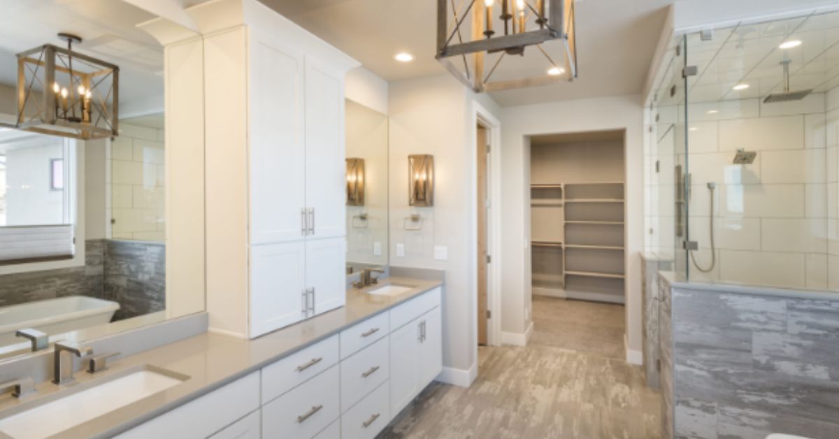 Bathroom cabinet makers, Kansas City, KS, custom vanity Prairie Winds Woodworking