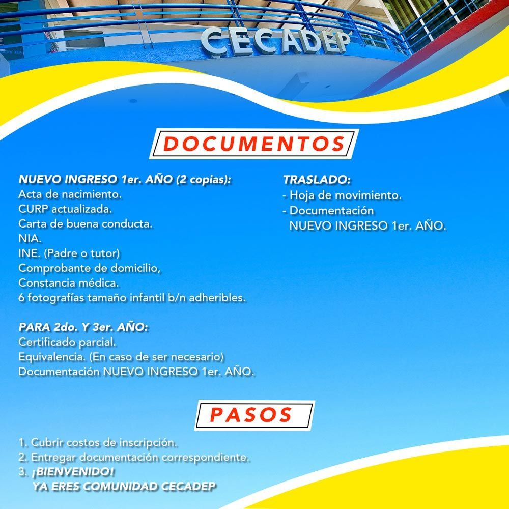 CECADEP - Mapa curricular