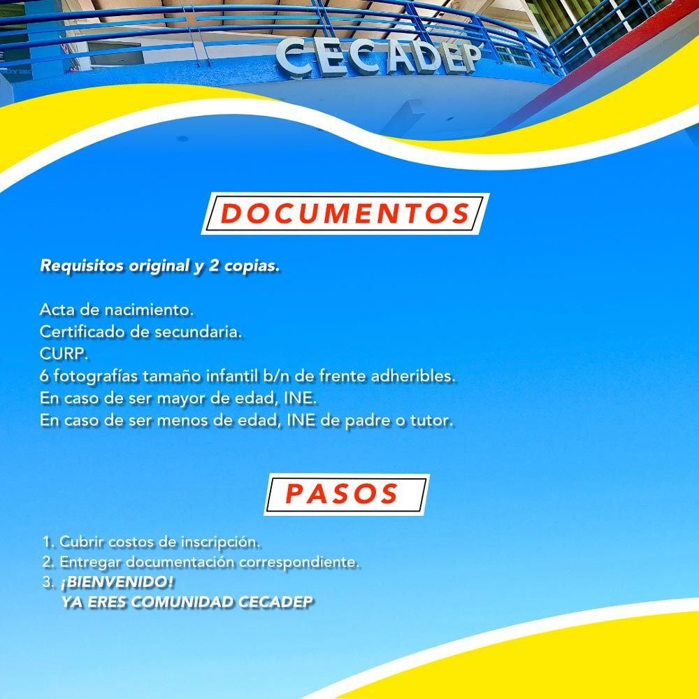 CECADEP - Mapa curricular
