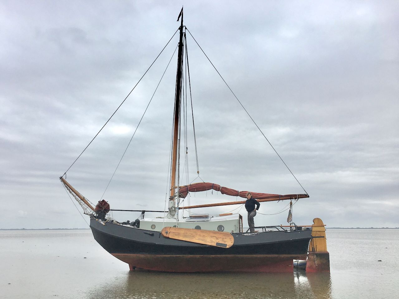 De Wijde Blik is droog gevallen op het wad.