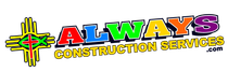 Always Construction Services logo with colorful crossed tools and bold red, blue, and yellow text