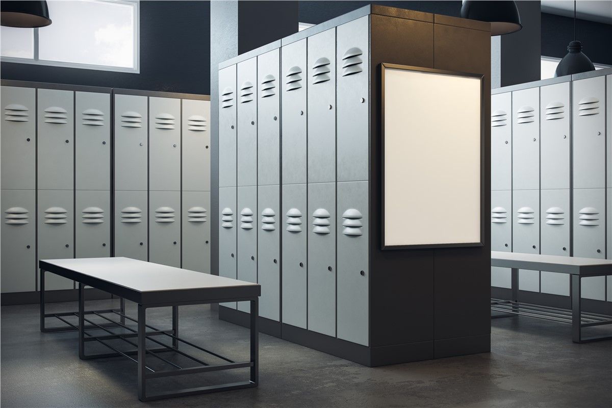 Locker room concrete coating