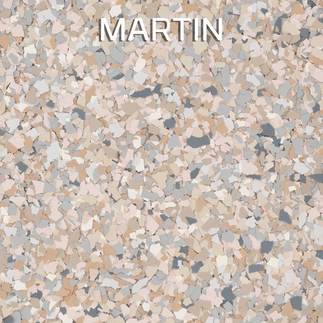 A close up of a floor with the name martin written on it