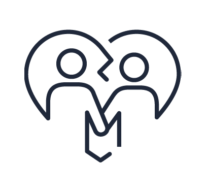 Couple And Broken Heart Icon
