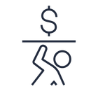 Dollar Under A Man Icon Dollar Under A Man Icon