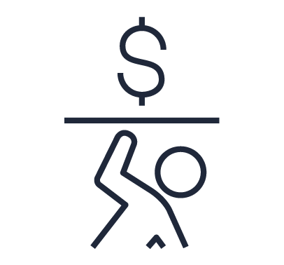 Dollar Under A Man Icon