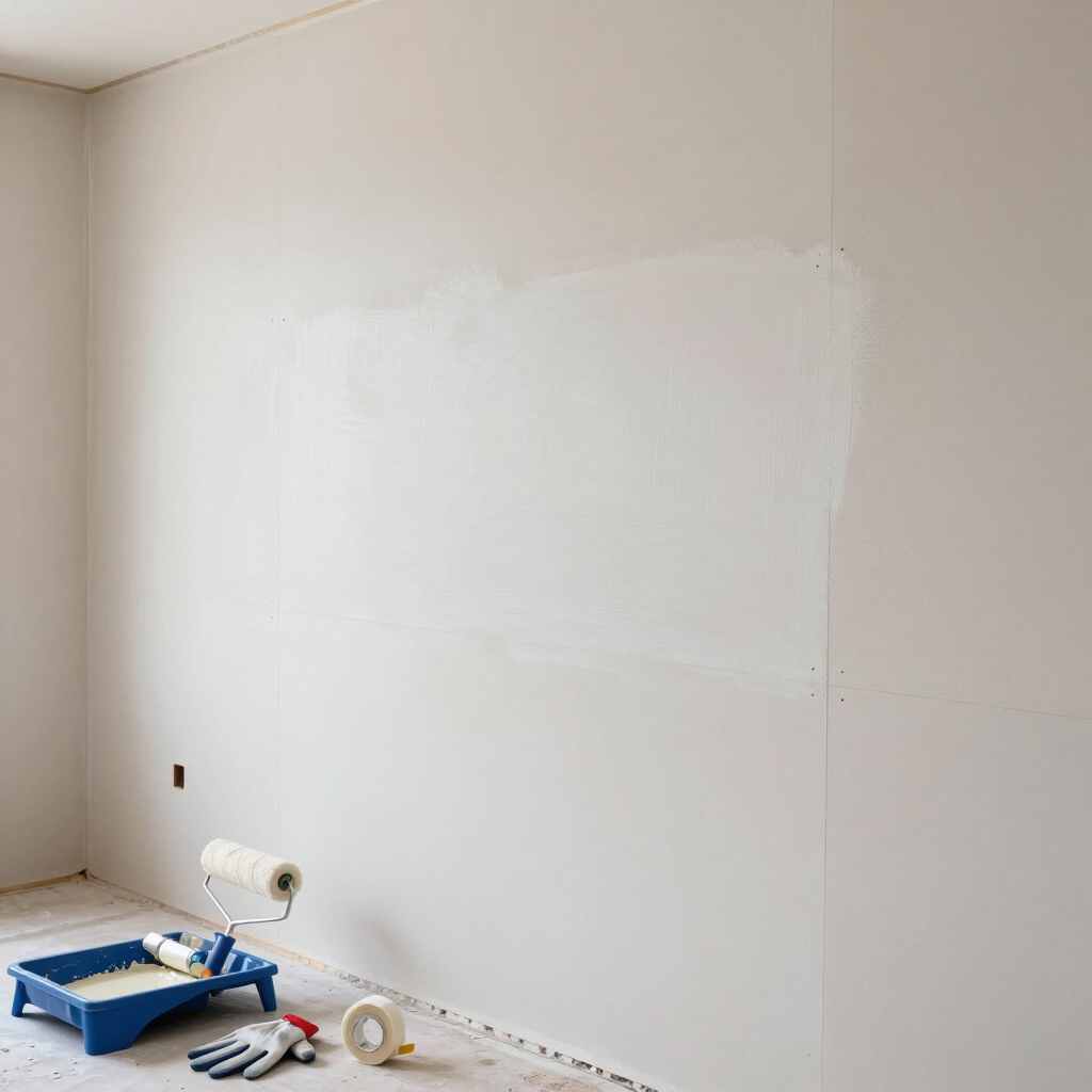 new drywall needs proper primer before painting.