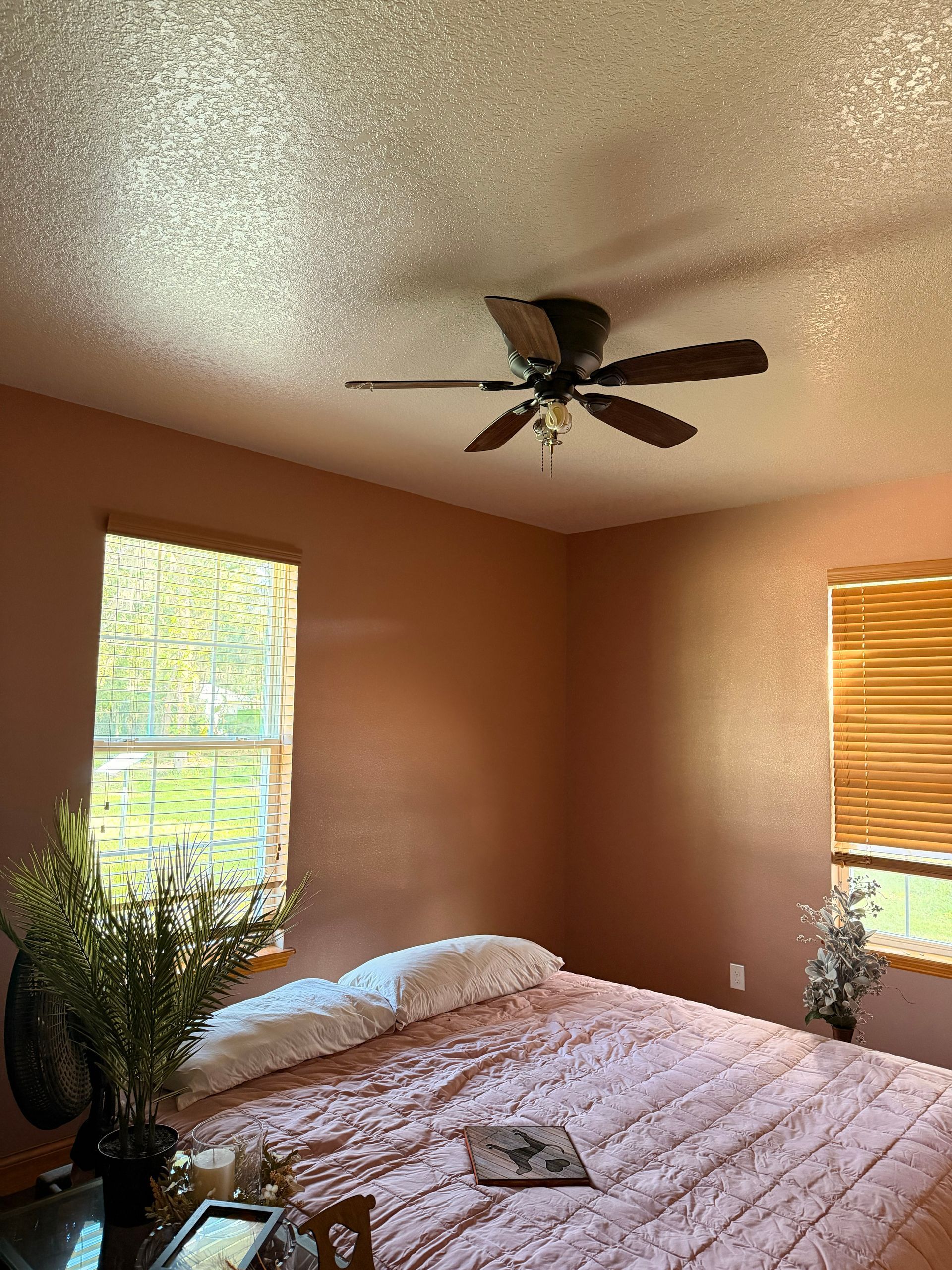 completely painted with 2 coats guest bedroom